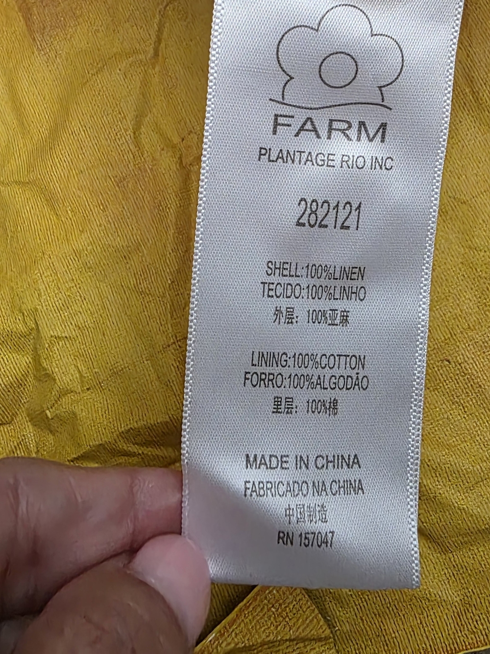 FARM RIO TUCANOS Linen Midi Sundress in Off White with Multicolor Print NWT - Picture 5 of 7